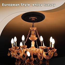 2 Pieces Lighting PU Ceiling Medallion Ceiling