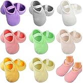 Geyoga 8 Pairs Baby Boy Girl Grips Socks Warm Non Skid Anti Slip Toddler Socks with Grippers for Newborn Infants 0-36 Month