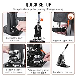 VEVOR Button Maker Machine, Multiple Sizes