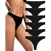 6 Pack Seamless No Show Thongs - Womens Thongs