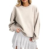 Yimoon Women's Oversized Acid Wash Sweatshirt Vintage Crewneck Sweatshirts Baggy Y2k Teen Clothes Outfits