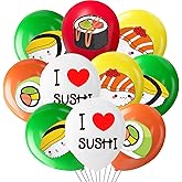  35 Pcs Sushi Balloons for Japanese Party Decoration for Sushi Theme Birthday Party Baby Shower Supplies