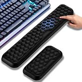MMK Wrist Rest for Computer Keyboard with Soft Memory Foam Arm Rest | 14.2 x 3.2 x 0.8 and 5.9 x 3.2 x 0.8 inches, office products, keyboard wrist rest , wrist pad for keyboard