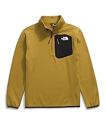 The North Face Men's Crest 1/4 Zip, Amber Green/TNF