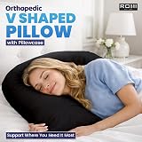 Rohi Orthopaedic V Pillow with Case – Anti Allergy Hollowfibre Support view 2