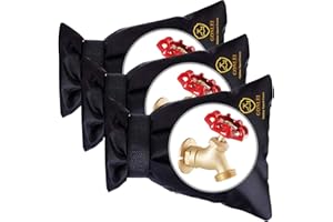 GonLei 3Pack 5.5" W X 7.4" H Winter Hose Bib Outdoor Faucet Antifreeze Insulation Long Faucet Set Socks Winter Antifreeze Protective Cover Garden Faucet Socks Thickened Winter Faucet Cover Black