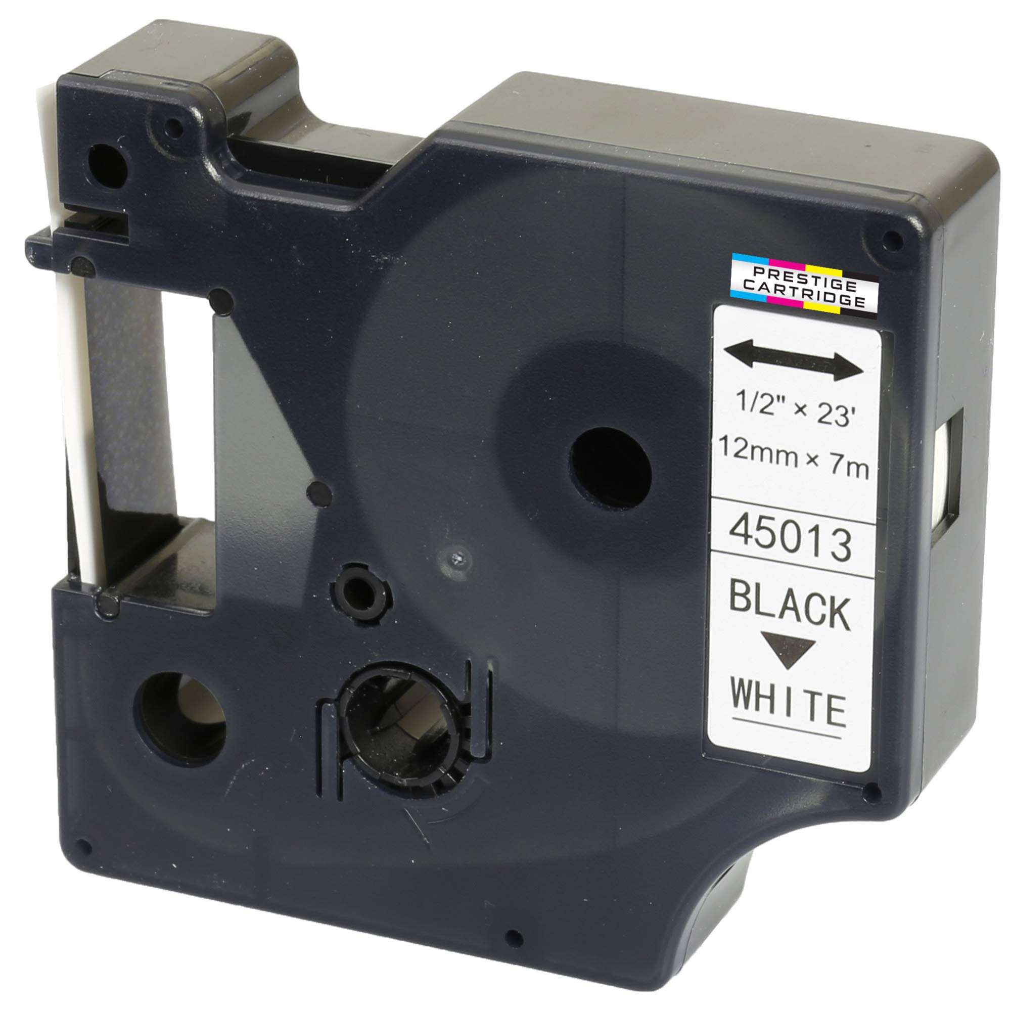 Compatible Tape 45013 S0720530 Black on White 12mm x 7m Replacement for LabelManager LM 160 210D 220P 260P 280 360D 420P 450D 500TS PnP MobileLabeler LabelPoint LabelWriter LW 400 450 Duo