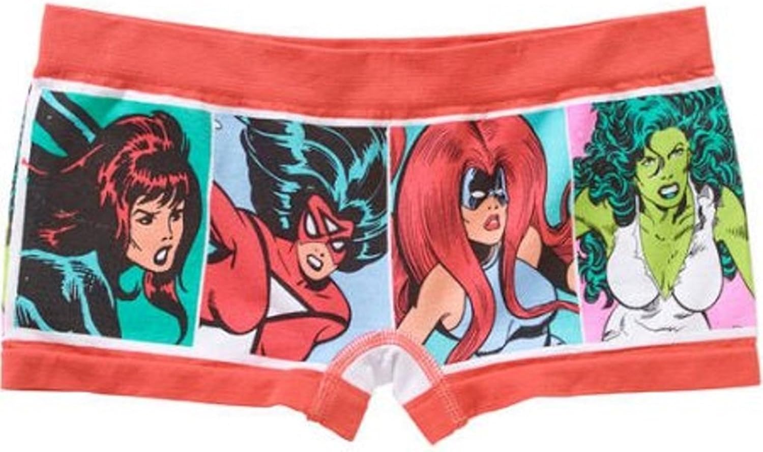 Medium 6 The Women Of Marvel Womens Boyshort Panty SHEHULK BLACK WIDOW