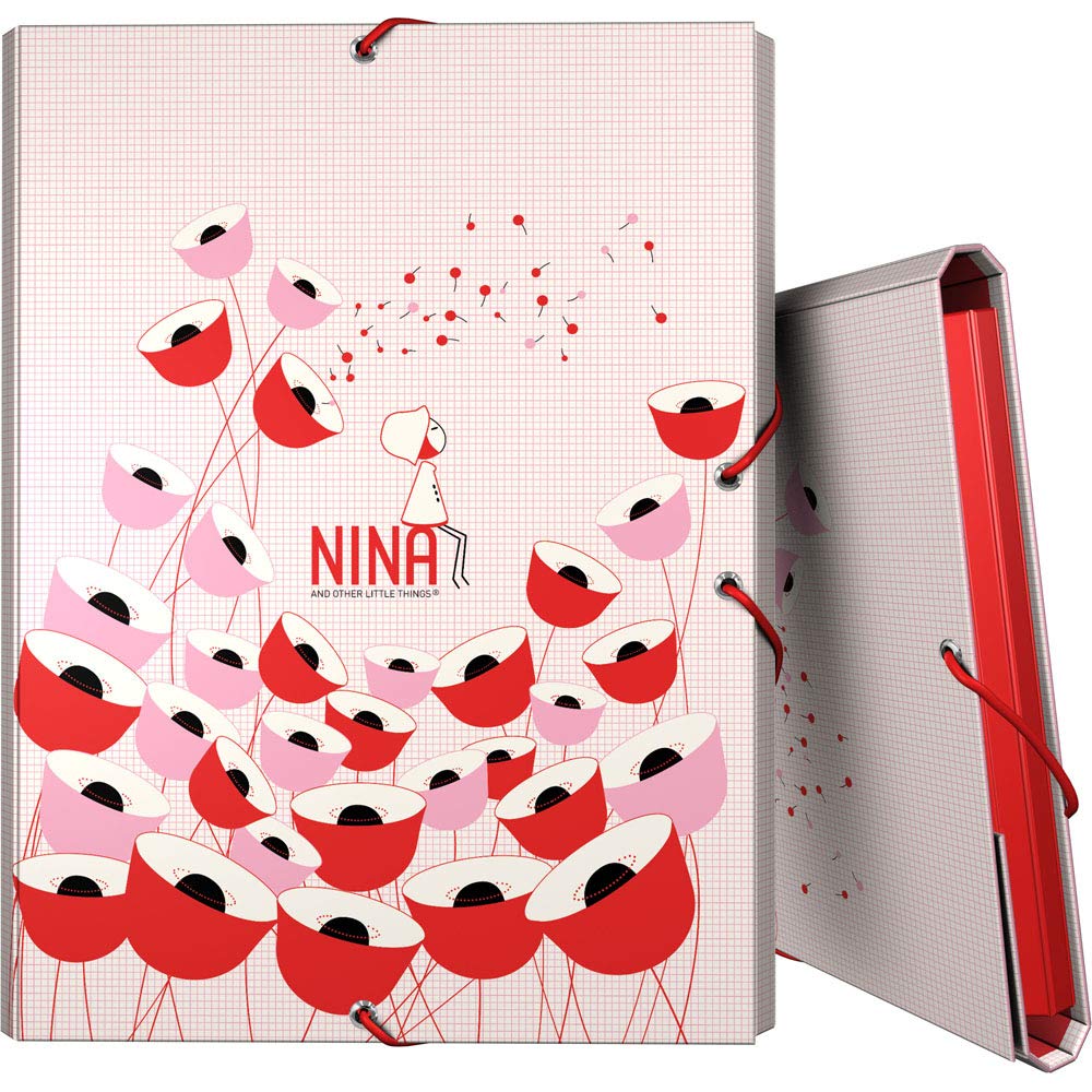 Grafoplás 82401974 Collection Nina and Other Little Things Folder 3 Flaps, Poppies, Folio