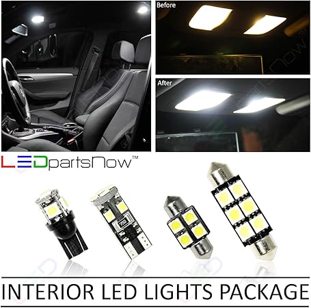 Amazon Com Ledpartsnow Interior Led Lights Replacement For 06 12 Bmw 3 Series E90 E92 M3 Accessories Package Kit 14 Bulbs White Automotive