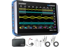 FNIRSI DPOS350P 4-in-1 Tablet Oscilloscope 350MHz, Spectrum Analyzer 200KHz - 350MHz, Frequency Response Analyzer DDS Generator, 2CH Handheld Oscilloscope 1 GSa/s, 7" Touch Screen Digital Phosphor