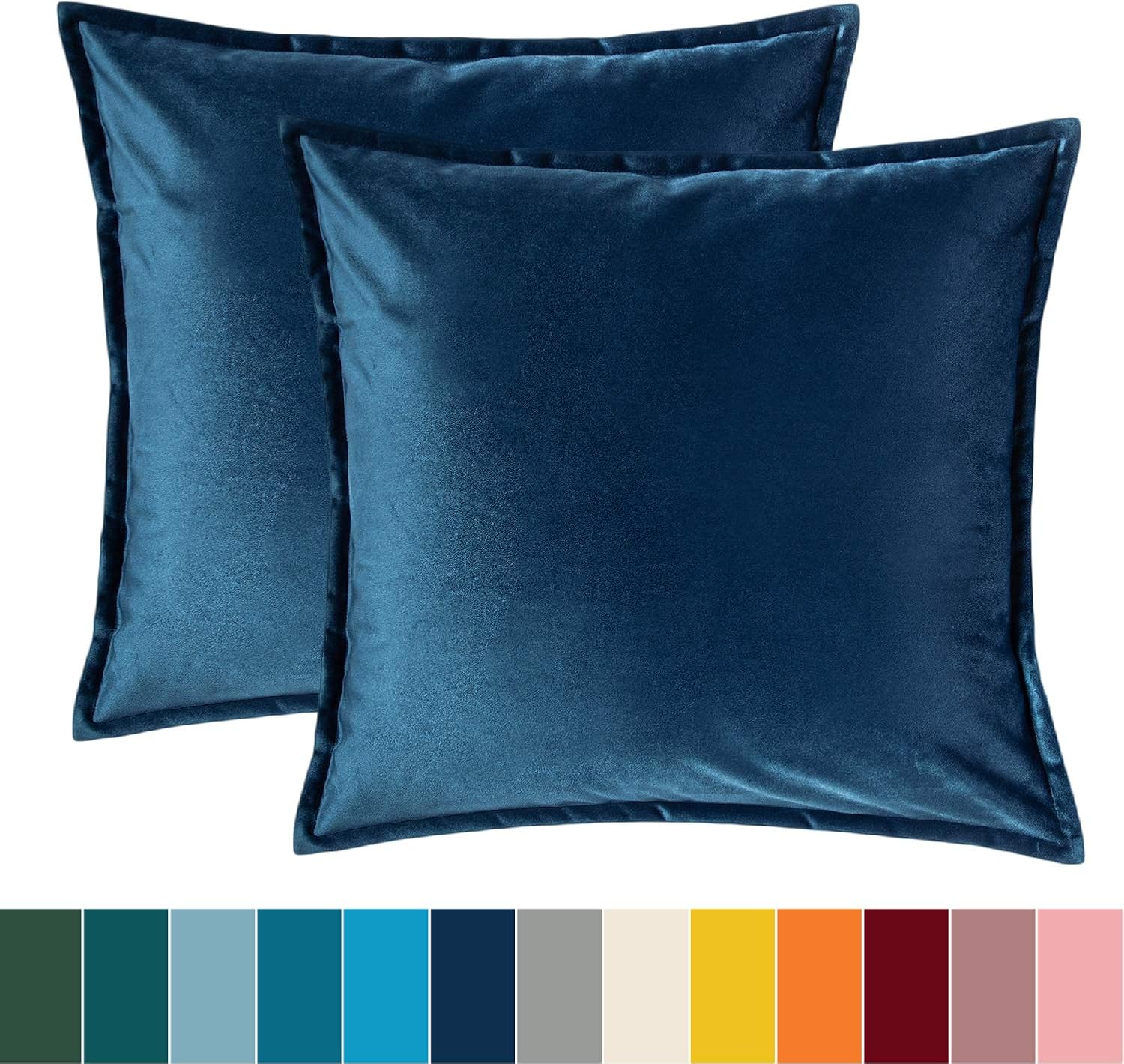 Bedsure Funda Cojin 50 x 50 Azul Marino Juego de 2 Fundas Cojines