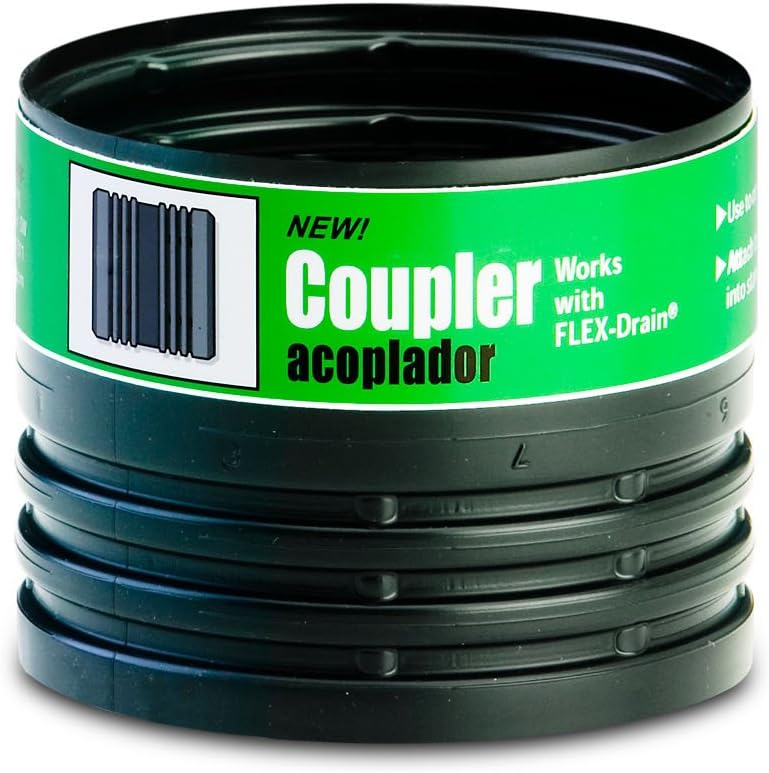 Flex-Drain 55020 Drain Pipe Coupler Adapter, Female to Female