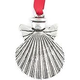 Basic Spirit Shell Angel Global Giving 2-1/2-Inch Pewter Ornament