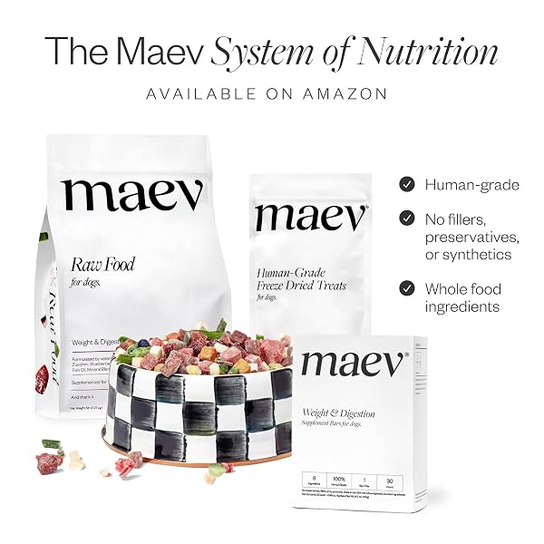 MAEV HUMAN-GRADE WEIGHT & DIGESTION SUPPLEMENT BARS | NATURAL SUPPORT FOR HEALTHY WEIGHT MANAGEMENT & DIGESTIVE SUPPORT, 30 COUNT