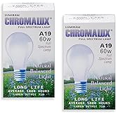 Chromalux Light Bulb Frosted-60W - 1 Bulb (Pack of 2)