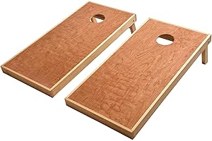 GoSports 4 ft x 2 ft Commercial Grade Cornhole Boards Set - Natural Wood Cornhole Boards, Choose from Different Bean Bag Colo