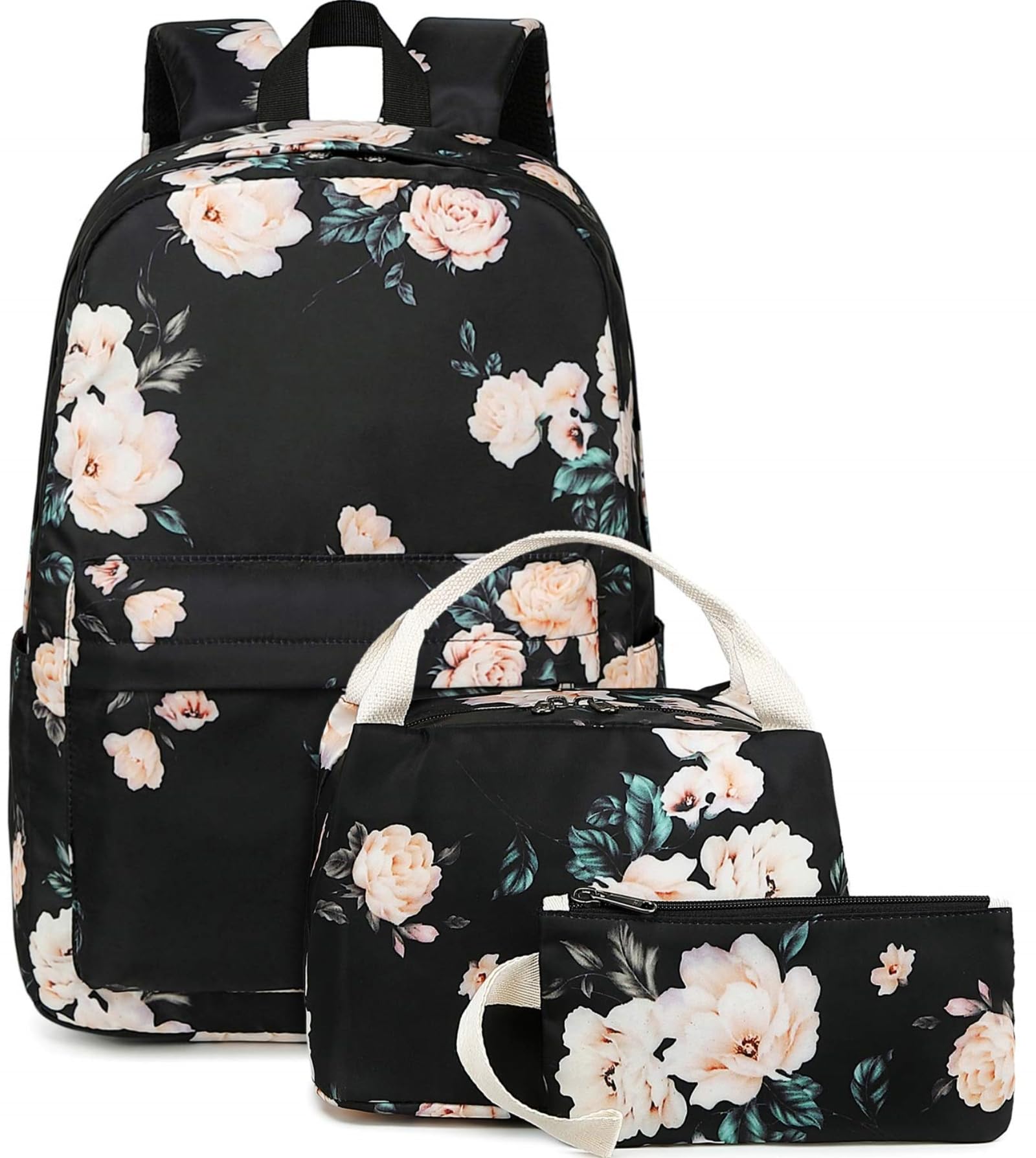 Bluboon Teens Backpack Set Girls School Backpack Lunch Box Pencil Bags Student Bookbags 3 in 1