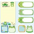thumbnail image 2 of Xqumoi 57Pcs Frog Sticky Notes Set With Pen, Stickers, Stationery - 0.5mm Black Gel Ballpoint Pens, Self-Stick Note Pads, Cartoon Vinyl Stickers For... 2 of 12