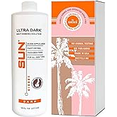 Sun Laboratories By Giesee Ultra Dark Spray Tan Solution 16 oz - Professional Airbrush Tanning Machine, Non-Toxic Self Tanner Kit