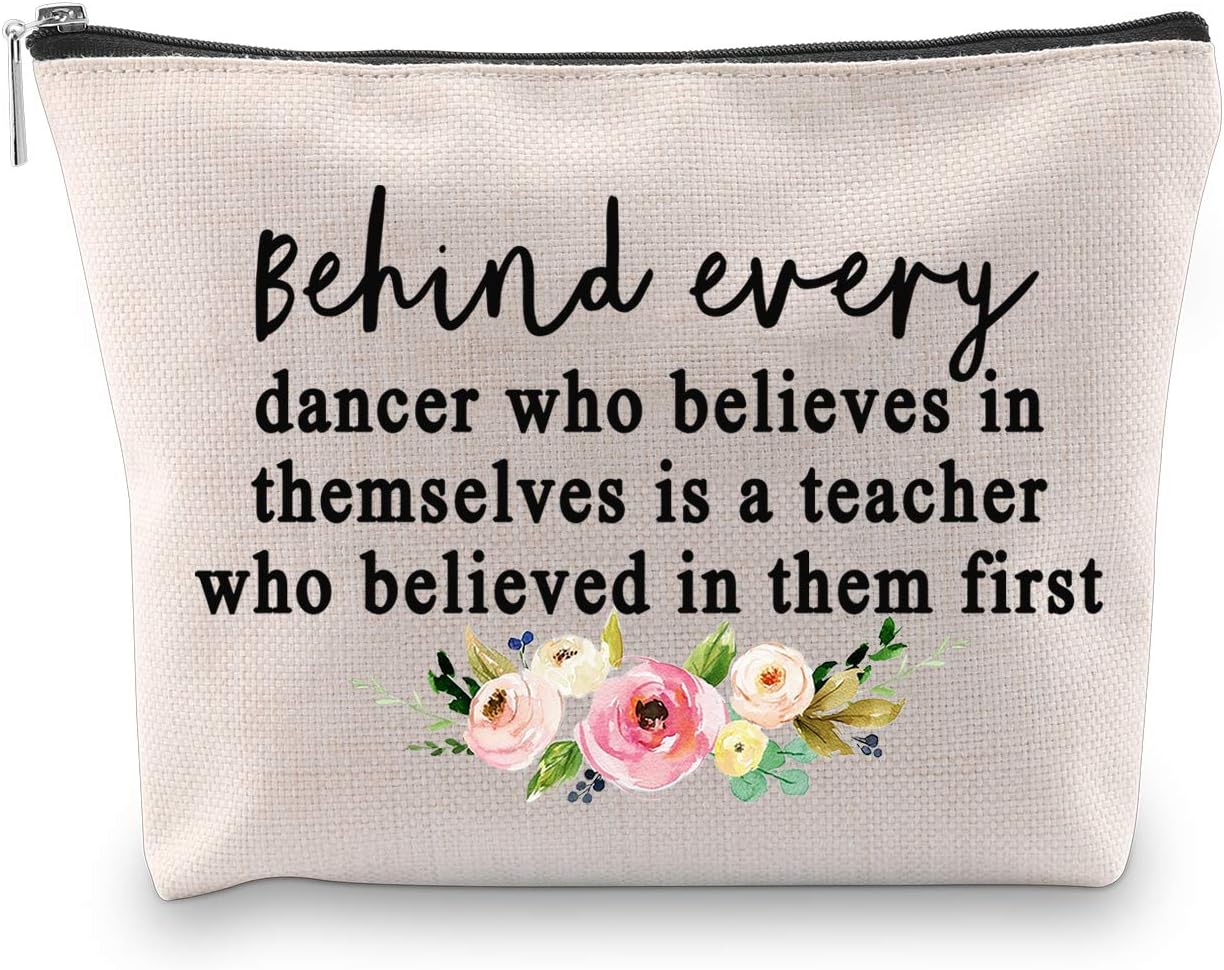 Dance Teacher Appreciation Gift Dance Teacher Cosmetic Bag Makeup Bag