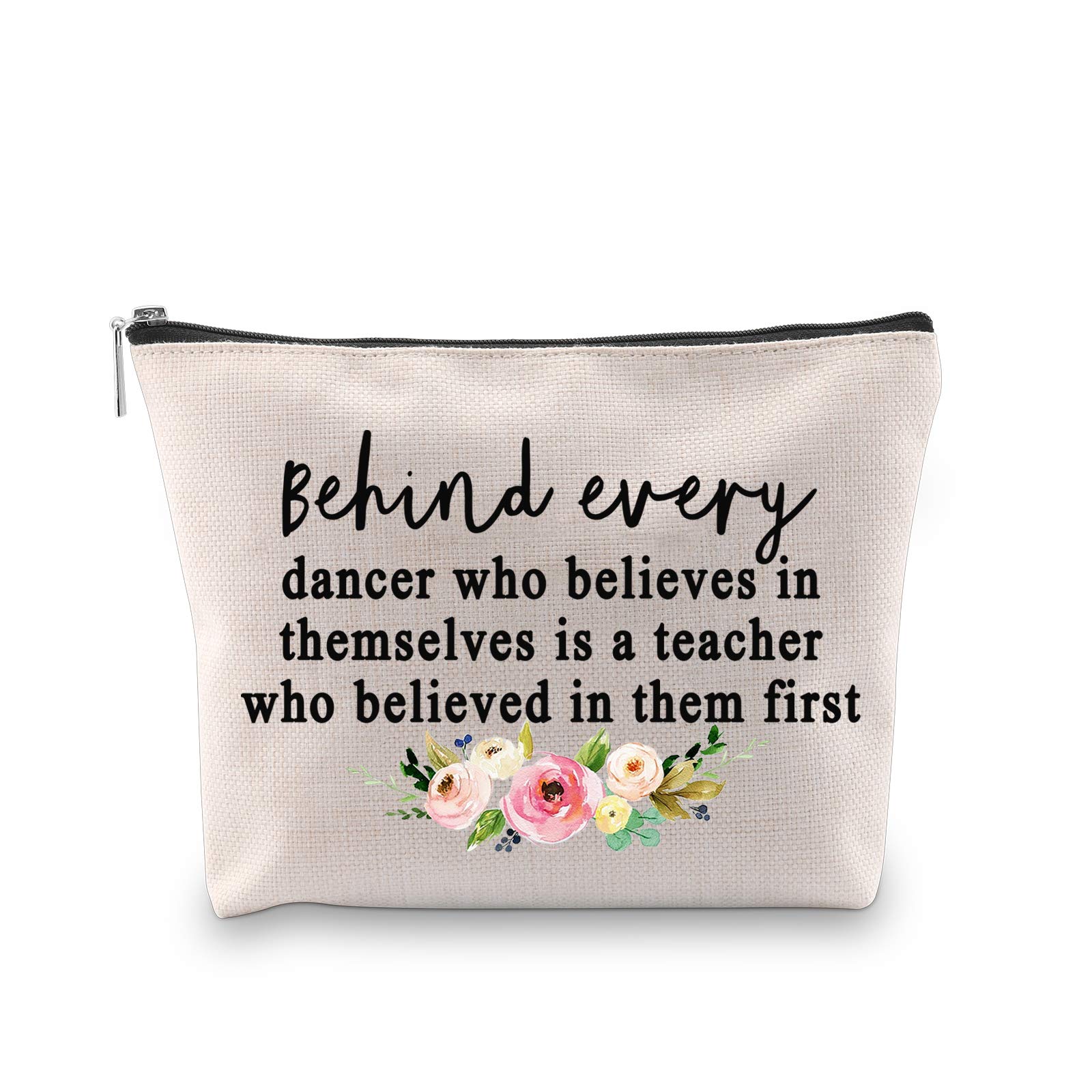 Dance Teacher Appreciation Gift Dance Teacher Cosmetic Bag Makeup Bag for Dance Teacher Retirement (Dance Teacher Bag EU)