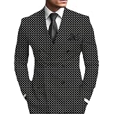 Mens Fashion Slim Fit Double Breasted Suit Casual Wedding Prom Suit Coat Business Formal Tuxedo Blazer