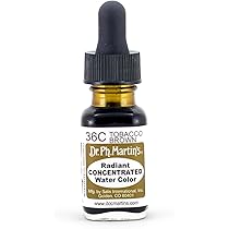 Box+デッキ+パック Dr. Ph. Martin&#39;s Radiant Concentrated Water Color 0.5 oz Tobacco Brown (36C) g6bh9ry Dr. Ph. Martin's Radiant Concentrated Water Color, 0.5 oz