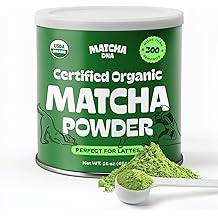 Matcha DNA Organic Matcha Powder - XXL 16oz TIN &ndash; Matcha Green Tea - USDA Organic Gluten-Free Vegan, Unsweetened No Additives