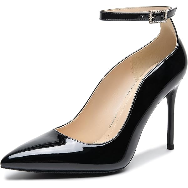 Amazon.com | WAYDERNS Women's Black Slip On Block Patent