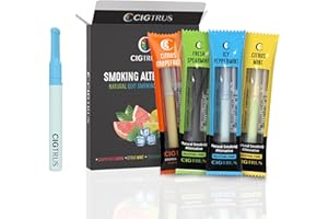 Cigtrus Quit Smoking Aid – Natural Smokeless Inhaler – Non-Electric, Nicotine-Free & Travel-Safe – Helps Reduce Cravings, Replace The Vape & Support Lung Detox – 4-Flavor Variety Pack