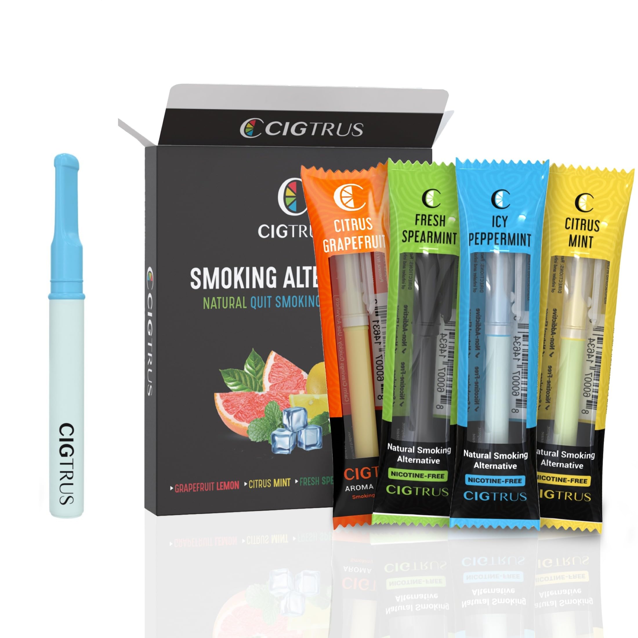 Cigtrus Quit Smoking Aid  Natural Smokeless Inhaler  Non-Electric,  Nicotine-Free & Travel-Safe  Replace The Vape  4-Flavor Variety Pack in  Saudi Arabia | Whizz Smokeless Inhalers