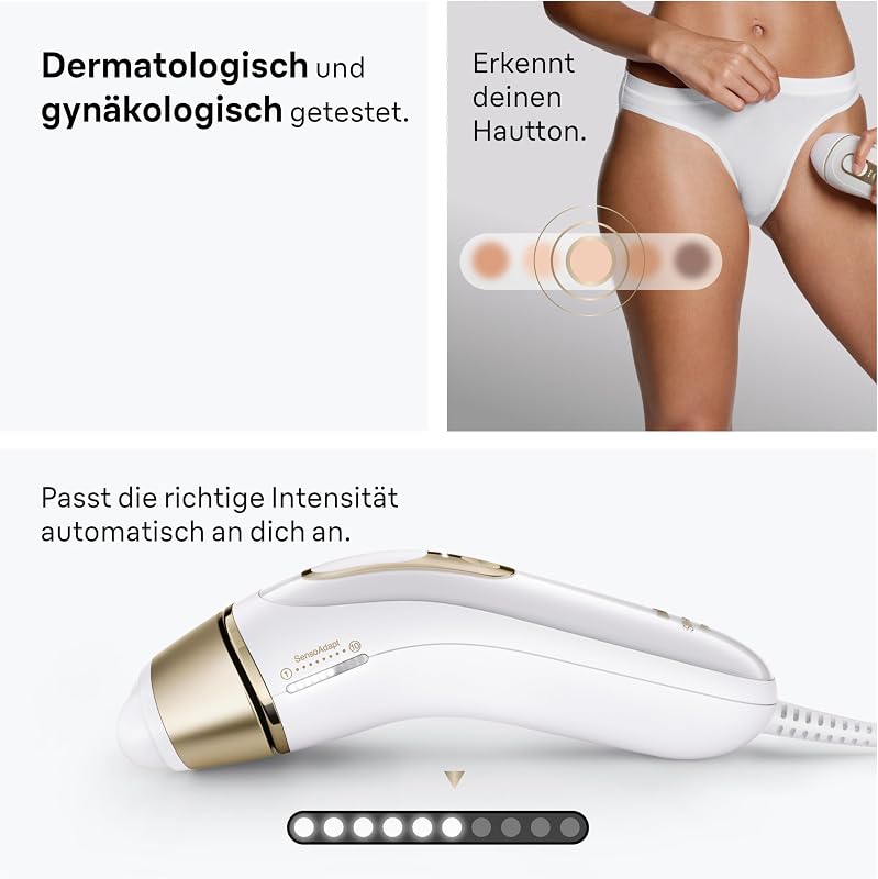 IPL Geräte Haarentfernung Silk·expert Pro 5, PL5442, Weiß/Gold