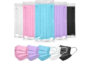 FriCARE Face Masks Disposable for Adults, 4 Ply ASTM Level 3 Masks, Individually Wrapped Allergy Mask, FSA HSA Eligible