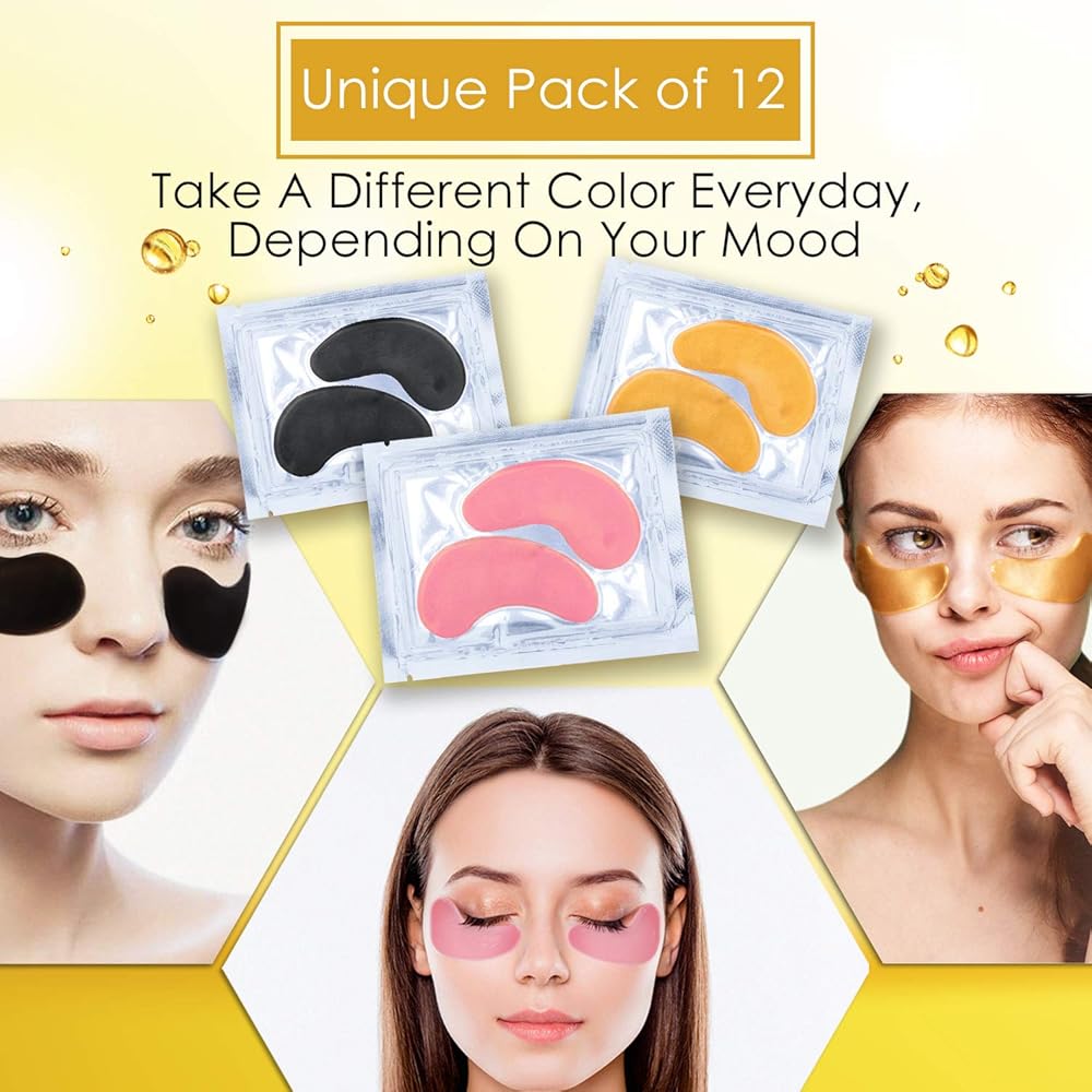 Under Eye Patches 24k Gold Eye Mask AntiAging Eye Treatment