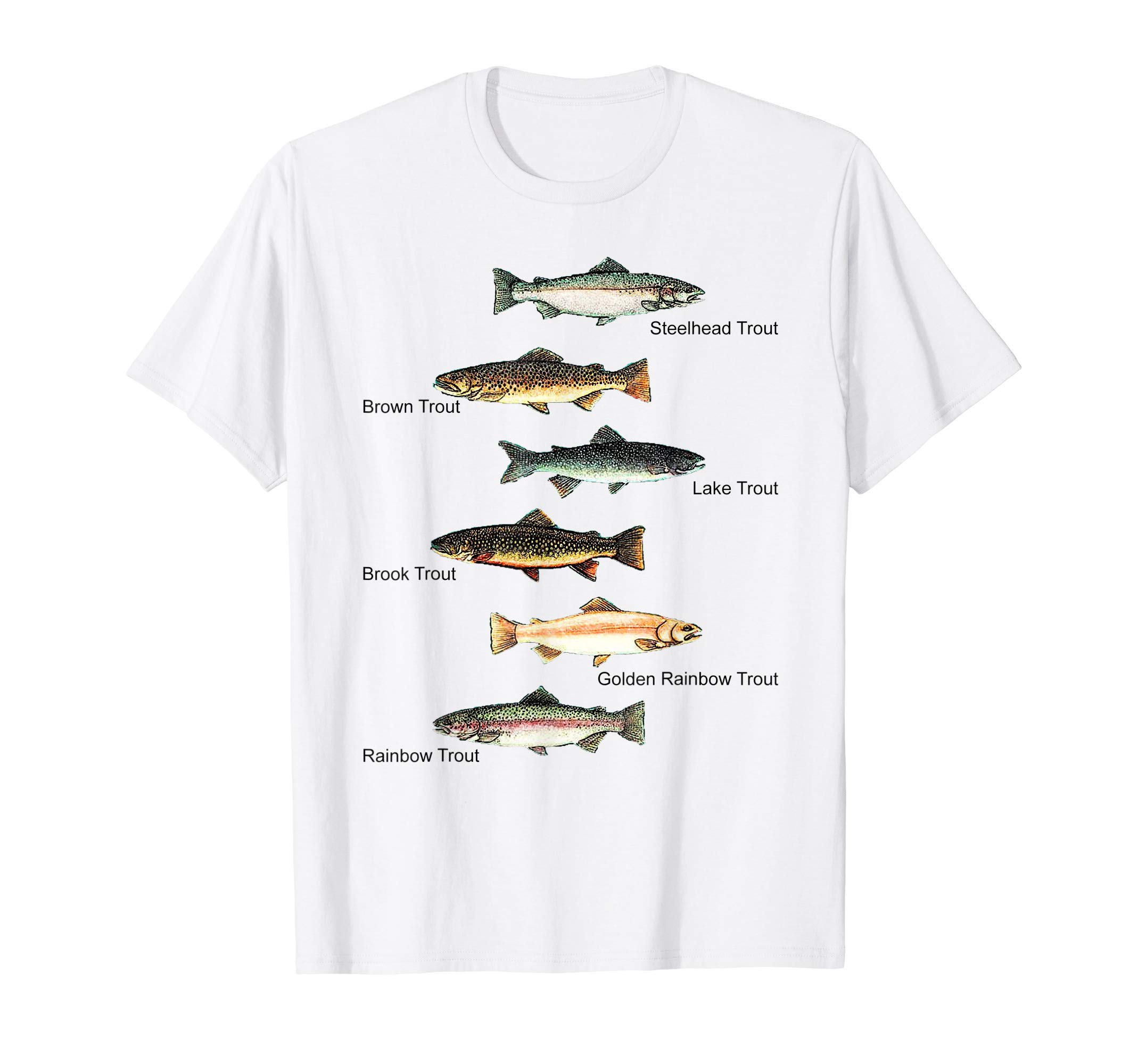 Types of Trout Fish Species Collection Fishing TShirt Pricepulse