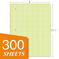 KAISA Loose Leaf Notebook Paper, 4x4 Quad Graph