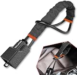 Tevlaphee Upgraded Steering Wheel Lock with 3 Keys High Visibility Black