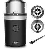 COSORI Coffee Grinder Electric for Spices, Seeds and Beans Wet and Dry Mill Machine, Included 2 Removable Stainless…
