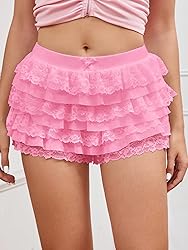 Women Y2K Lace Multi-Layered Bloomers, Lolita