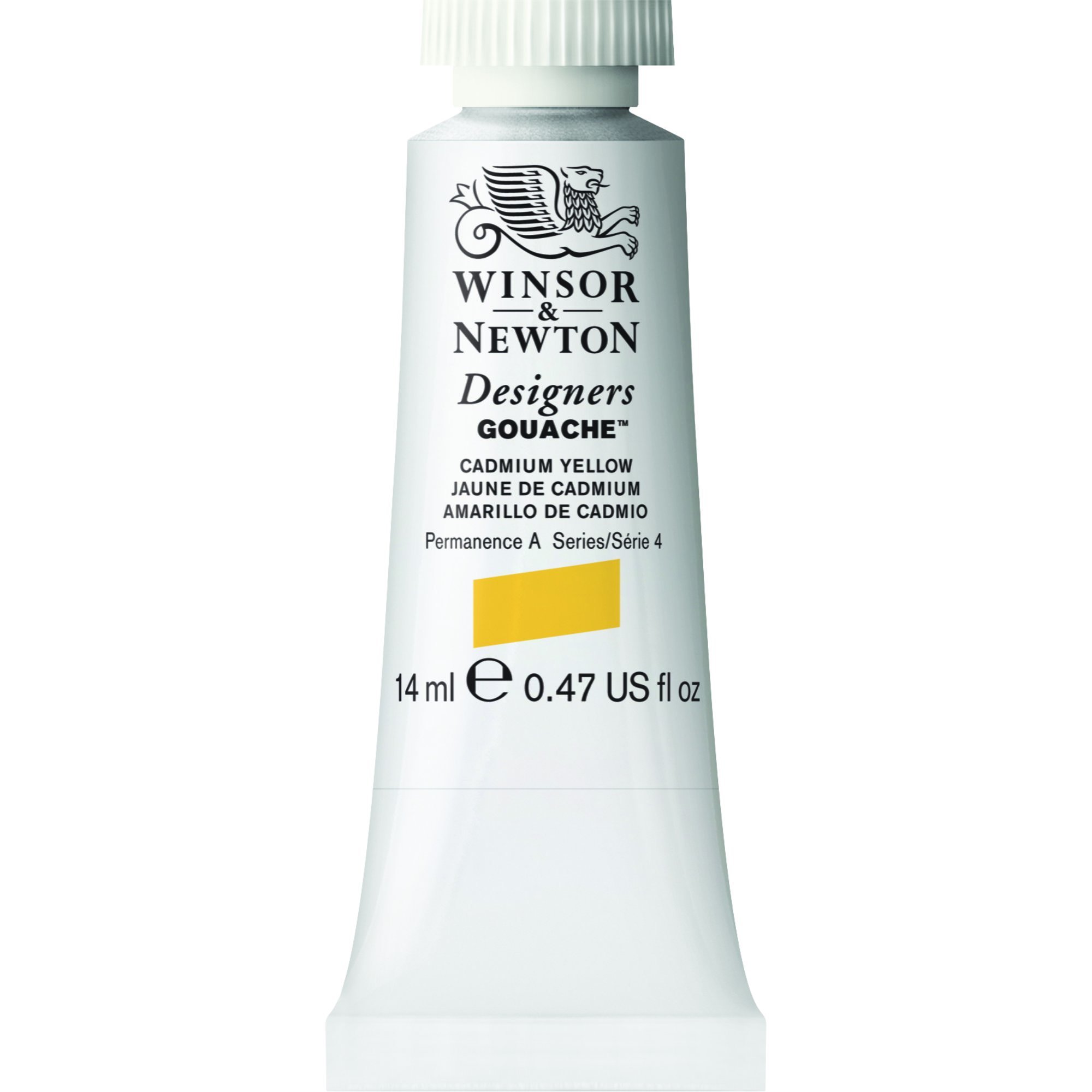 Winsor & Newton Designers Gouache, Cadmium Yellow, 14 ml Tube