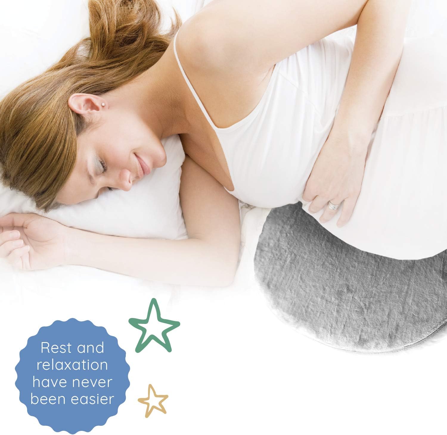 OCCObaby Pregnancy Pillow, Memory Foam Body Wedge for Belly, Knees and Back Support, Reversible Maternity Pillow with Removable Cover and Travel Bag: Kitchen & Dining
