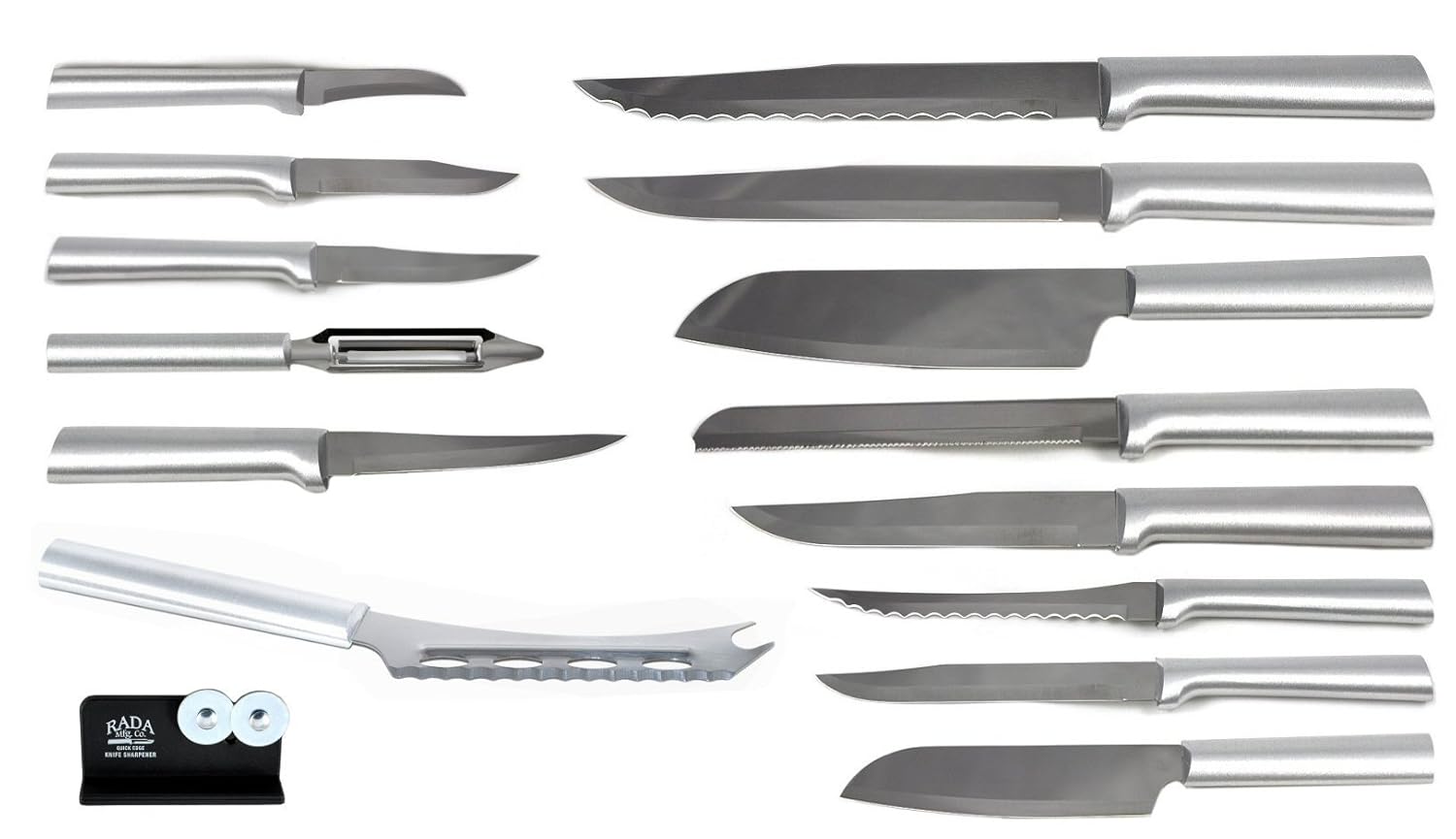 Rada Cutlery Ultimate Collection 15 Pc Gift Set, Aluminum Handles
