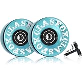 CLAS FOX 78A Indoor or Outdoor 65x35mm Quad Roller Skate Wheels with ABEC-9 Bearings 8 Pcs