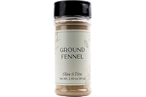 Olive & Vine Ground Fennel, Aromatic Spice, Seasoning for Sausages, Curries, and Baked Goods, with Rich Tradition, Authentic Taste, For Global Recipes (3 Ounce)
