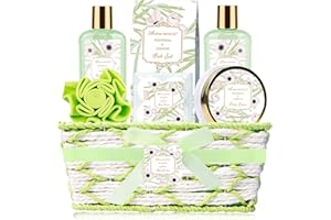 ARIOSEMONDE Spa Gifts for Women, Bath Sets, 7Pcs Spa Gift Set w/Shower Gel, Bubble Bath, Bath Salts, Bath Bomb, Body Lotion, Christmas Gifts for Women, Magnolia & Jasmine Bath Set