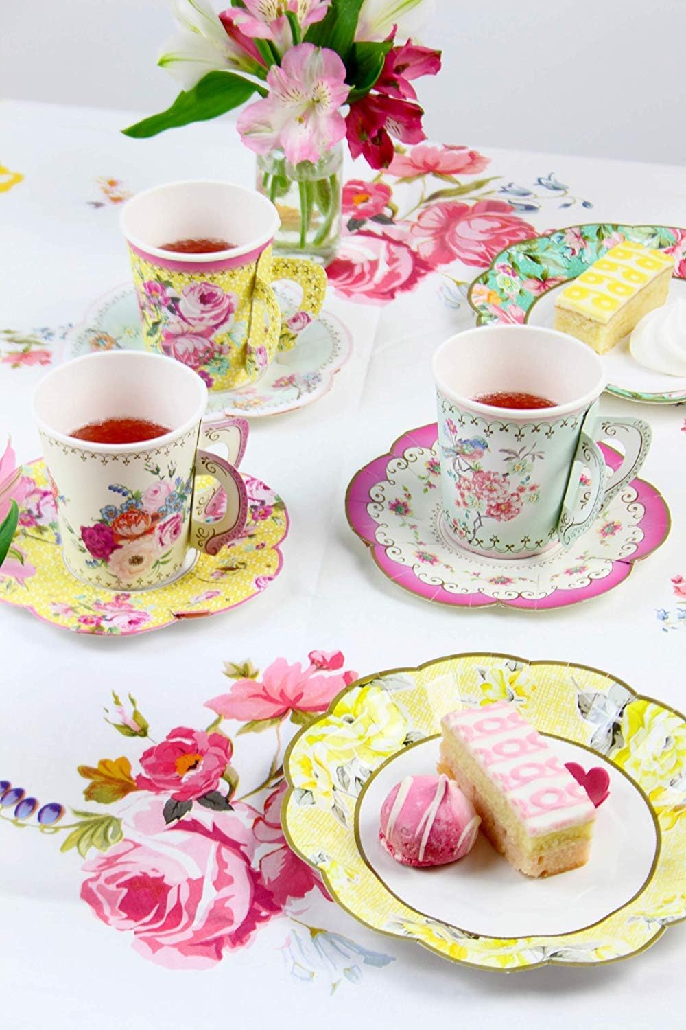 Talking Tables Vintage Tea Party Supplies | Floral Paper Party Plates, Napkins, Tea Cups and Saucer Sets | Great for Tea Parties, Weddings, Bridal Showers, Baby Showers and Birthday Parties: Health & Personal Care