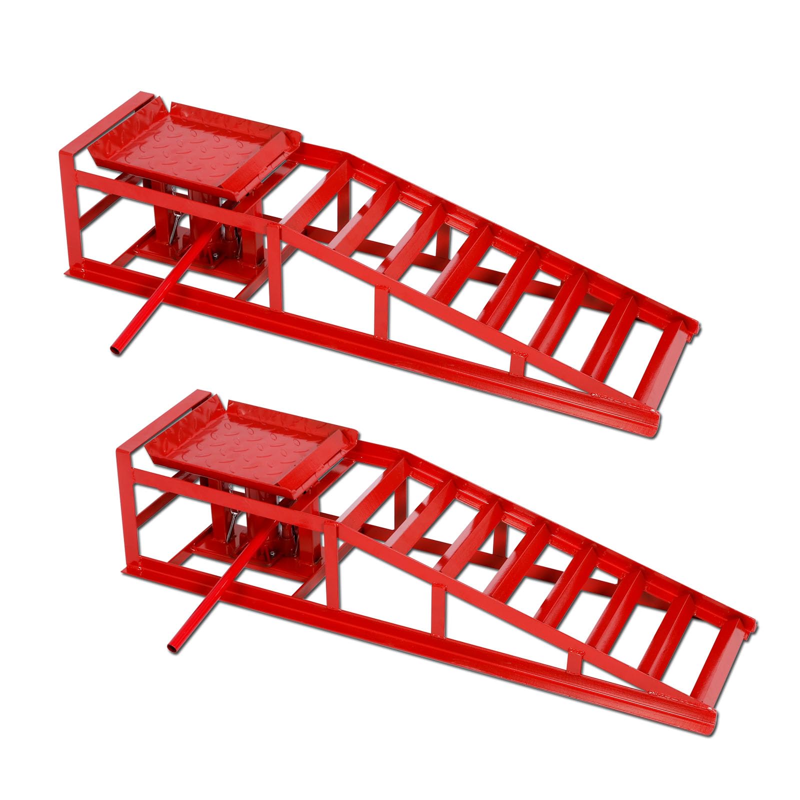 Photo 1 of ** USED** KAFLLA Hydraulic Car Ramps 5T 11000lbs, 2 pcs Heavy Duty Steel Automotive Vehicle Ramps Lift Height 9" - 15", Low Profile Portable Car Lift Service Ramps Truck Trailer Garage