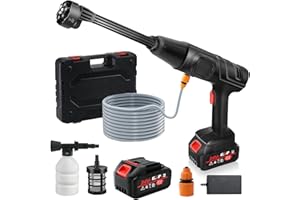 MATALDE Ez Jet Hydrowasher, Cordless Pressure Washer - Battery Powered Handheld Portable Power Washer Gun with 6-in-1 Nozzle, 2 x 15,000mAh Batteries, Ideal for Car, Home, Fence, Window & Patio Cleaning