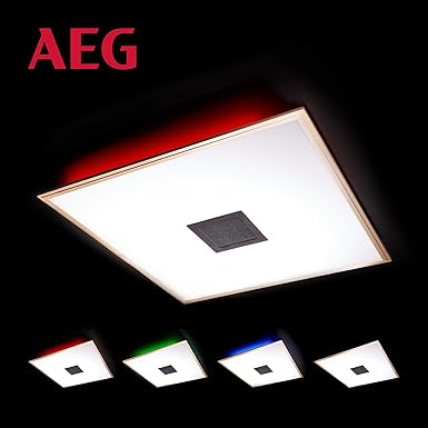 AEG Niven Deckenaufbau-Paneel 75x75cm mit Lautsprecher Metall, Kunststoff 60 W, pearl nickel